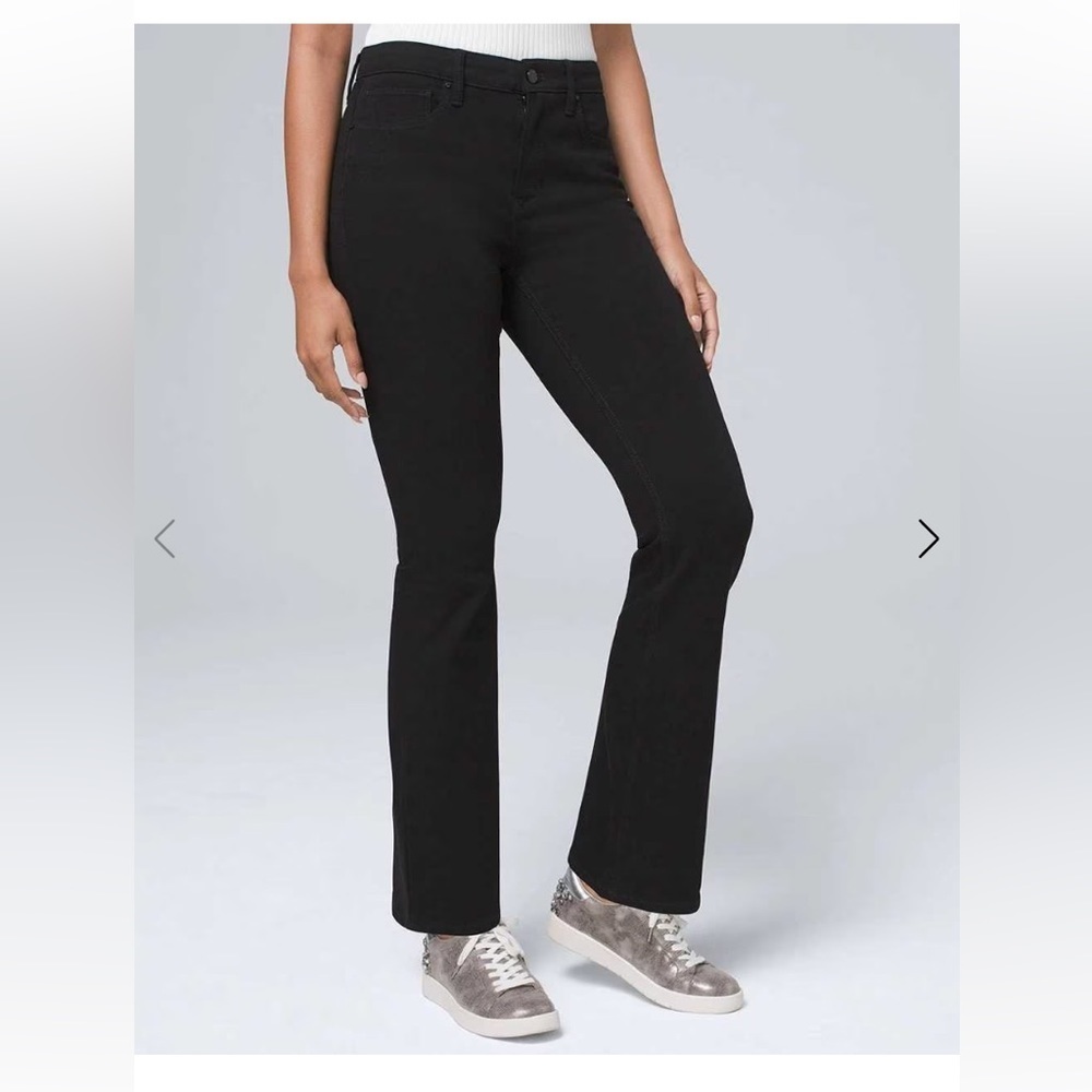 WHBM High-Rise Flare Jeans Black Size 10